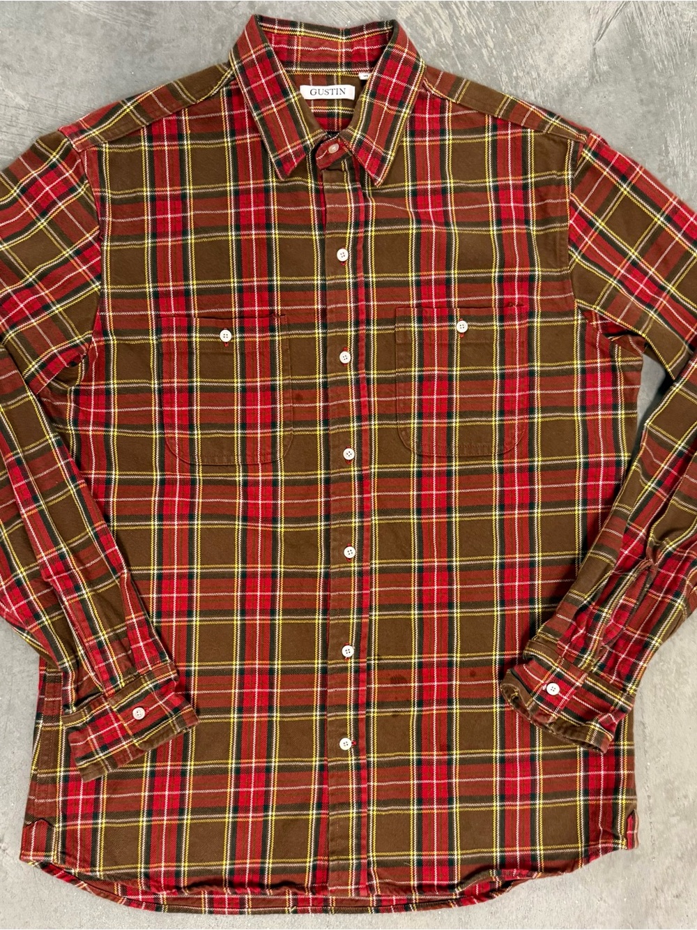 GUSTIN #655 Superheavy Twill - Brown Red XL